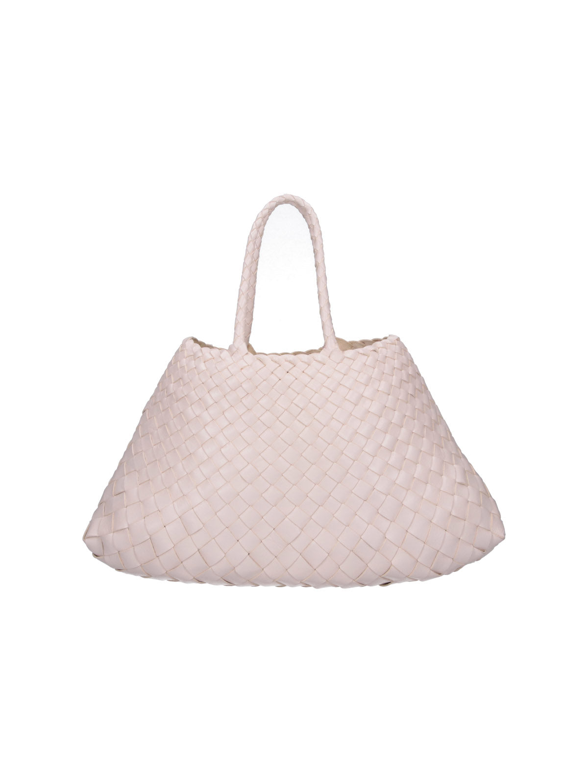 Cream Santa Croce Braided Leather Handbag