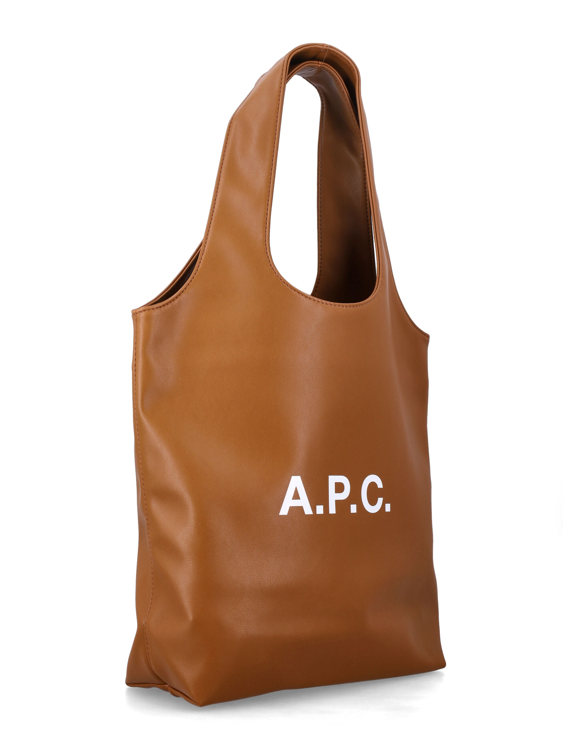 Ninon Black Small Faux Leather Tote