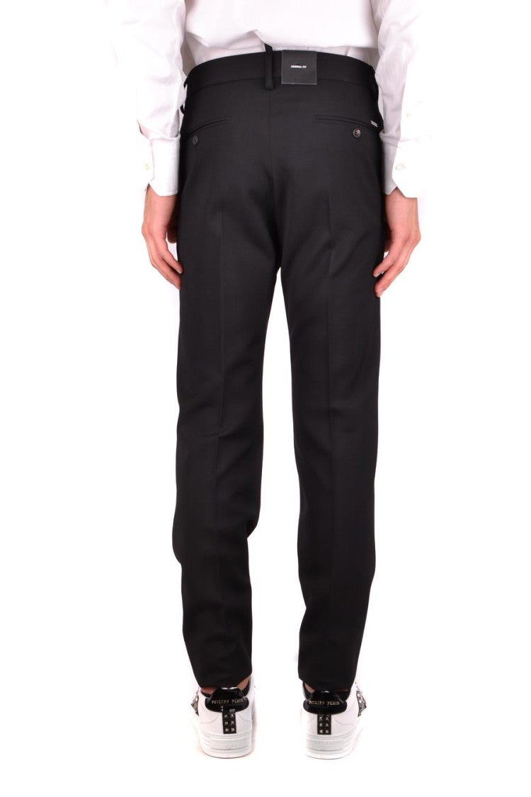Tailored Black Trousers With Straight Leg Design