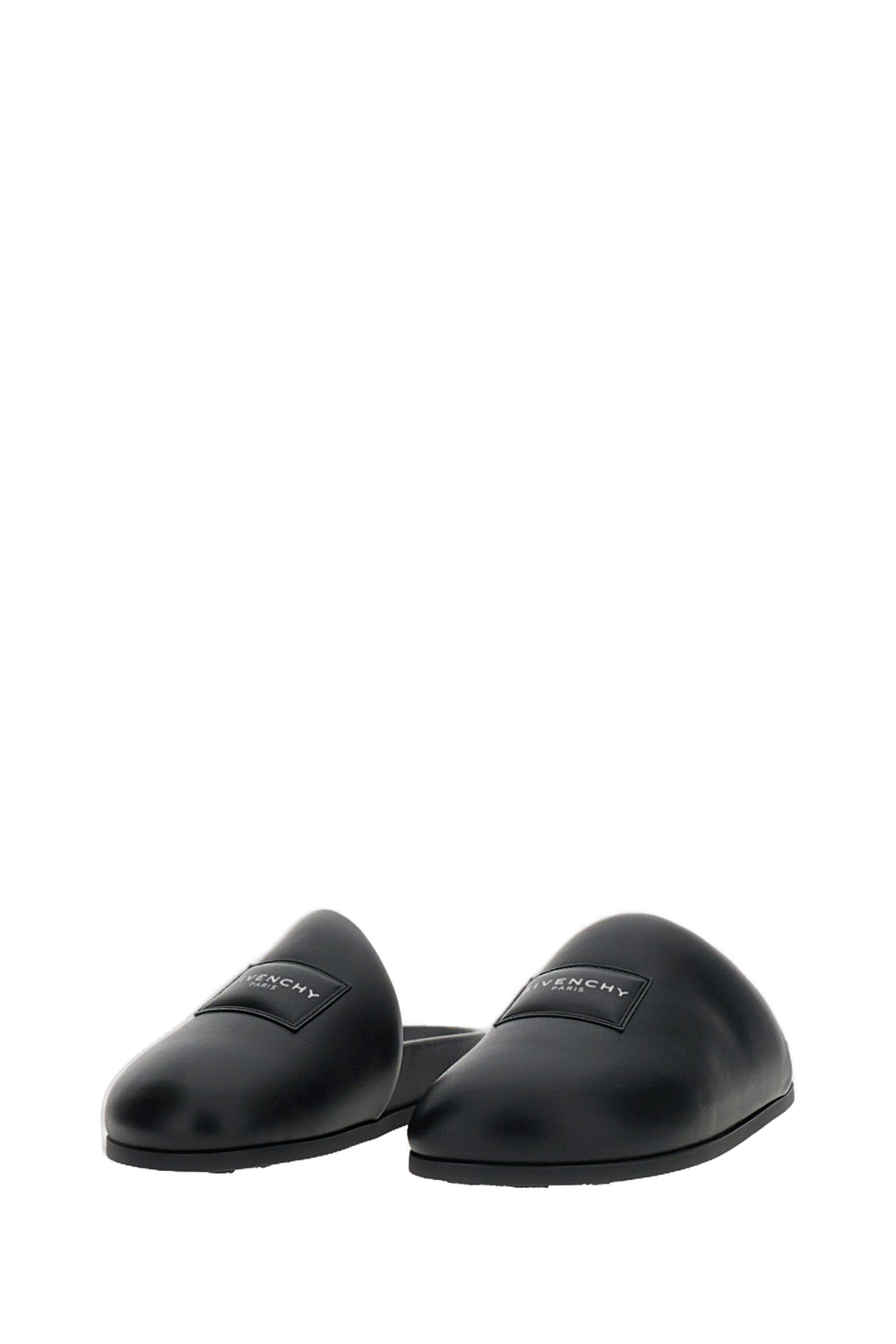 Black Nappa Puffy Mules