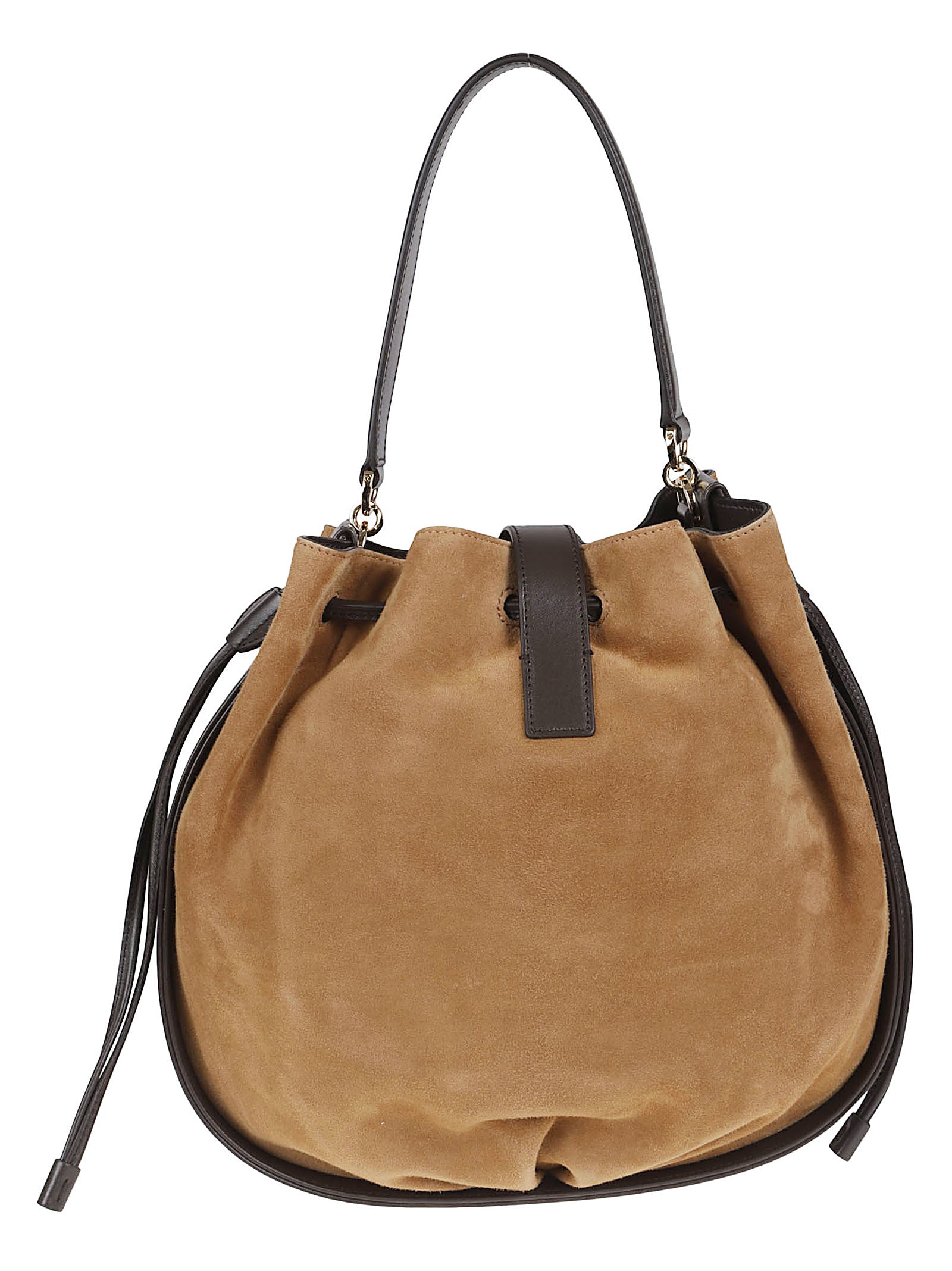 Suede Bucket Bag with Crocodile-Effect Print and Dual Carry Options