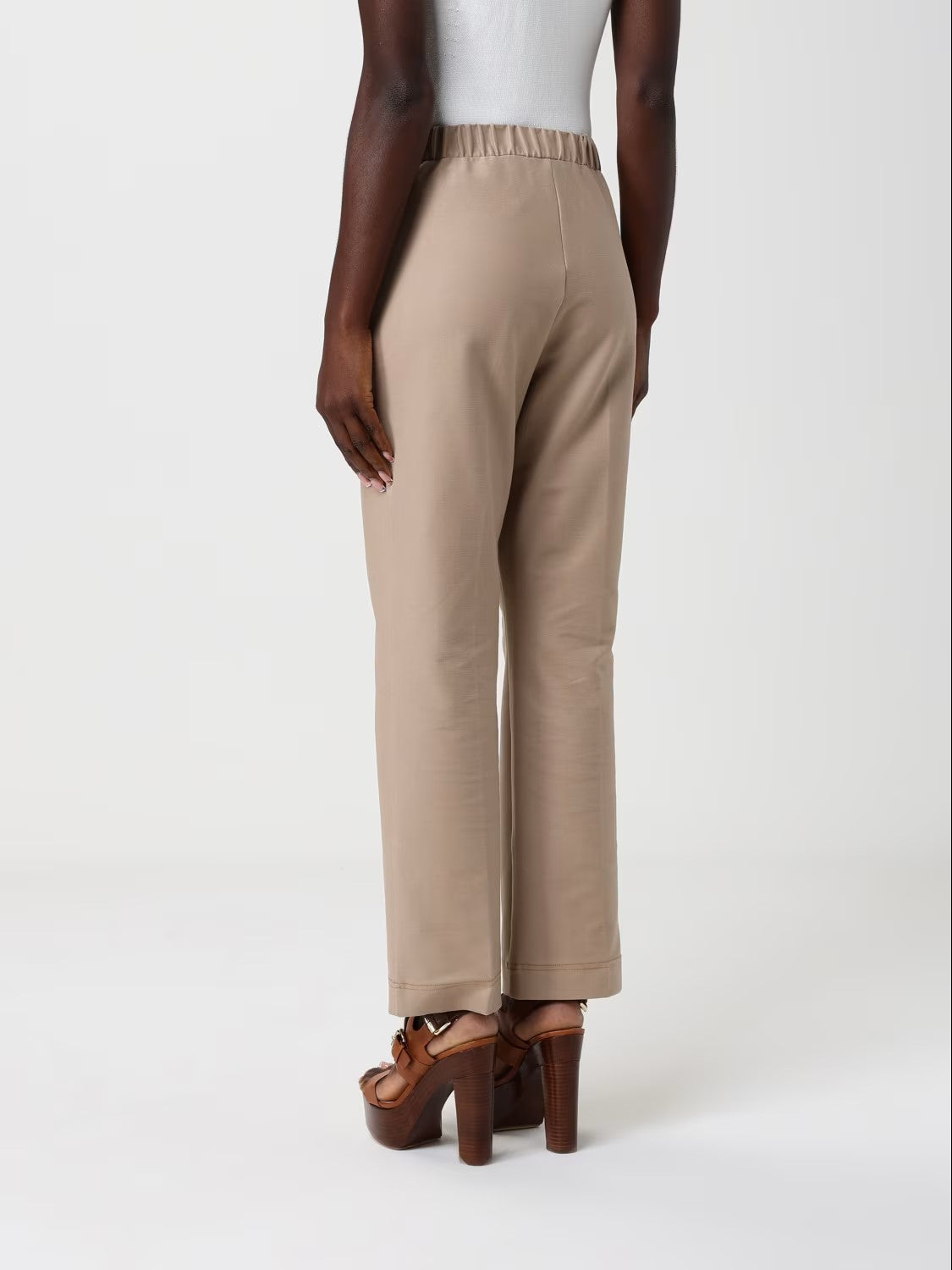 Straight-Leg Pants with Relaxed Fit and Cuffed Hem