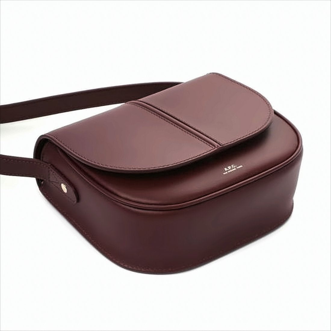 Structured Burgundy Crossbody Bag
