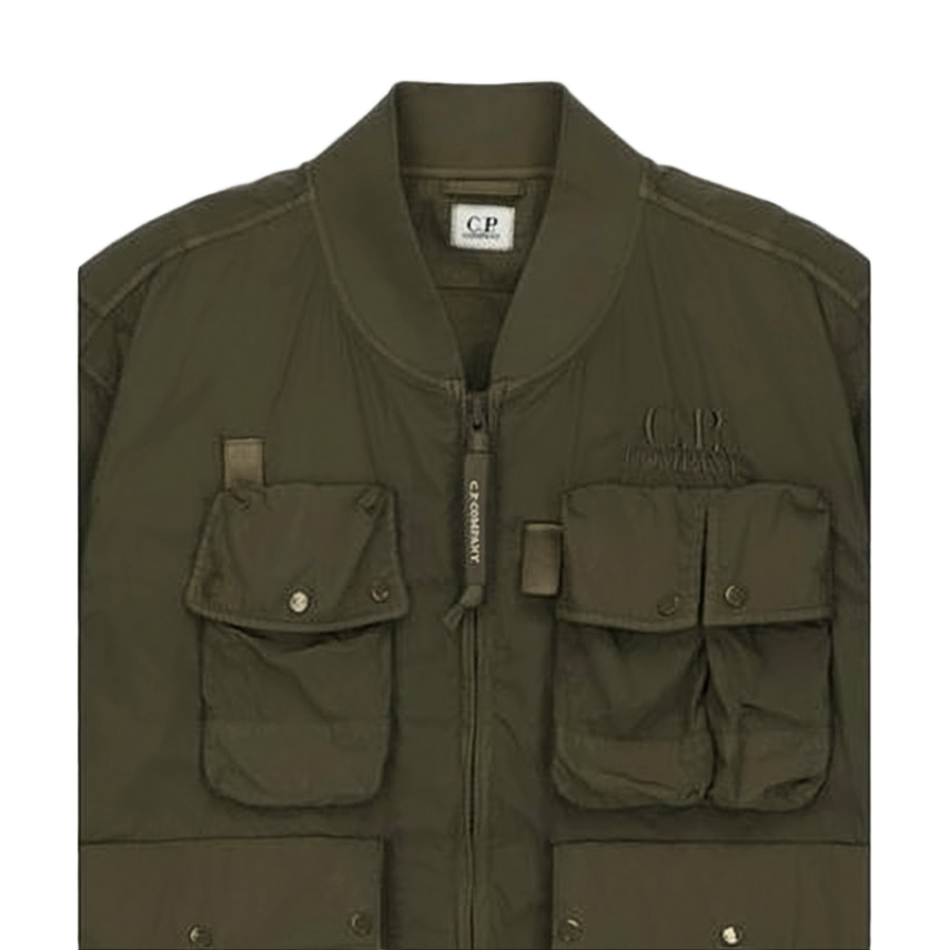Utility-Style Green Cotton Jacket