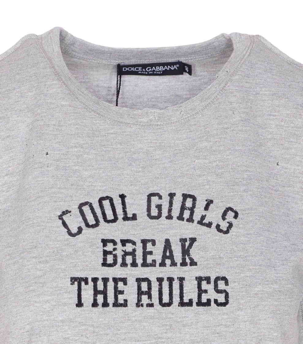 Cool Girls Brake The Rules T-Shirt – Grey