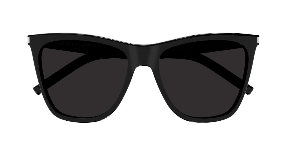 Angular Cat-Eye Sunglasses with Bold Black Acetate Frame