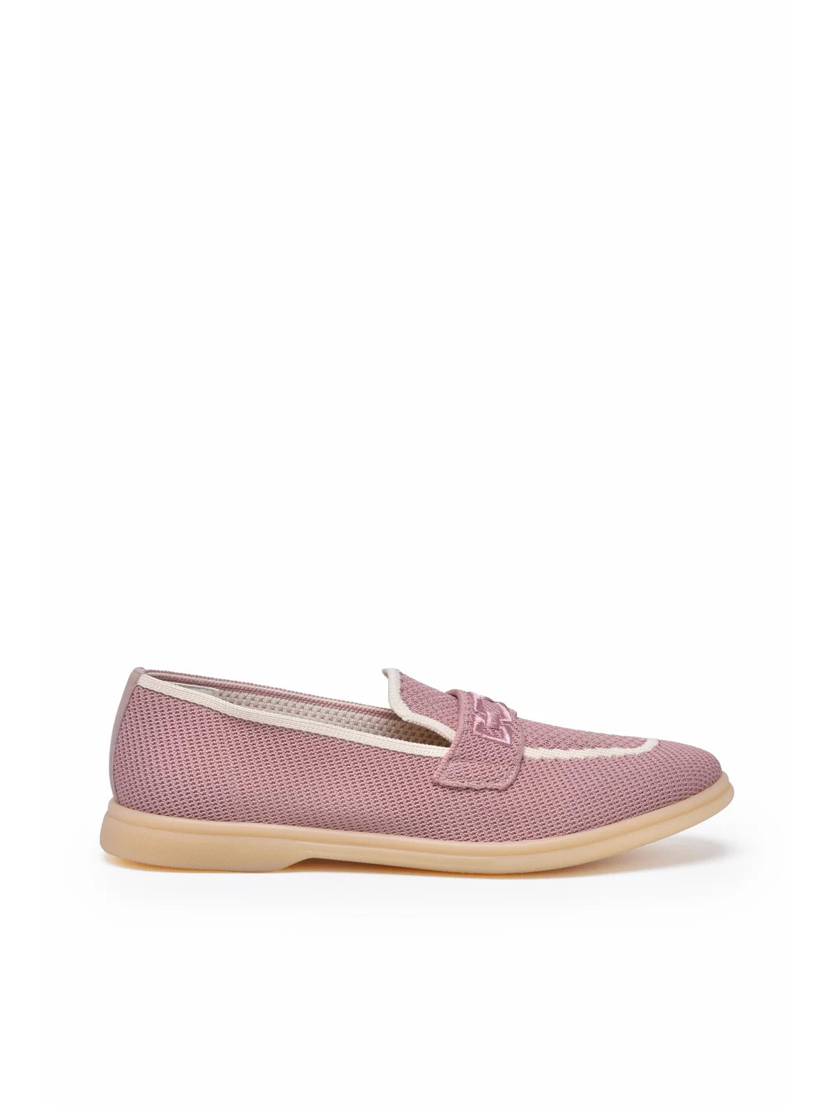 Pink Fabric Rubber Loafer