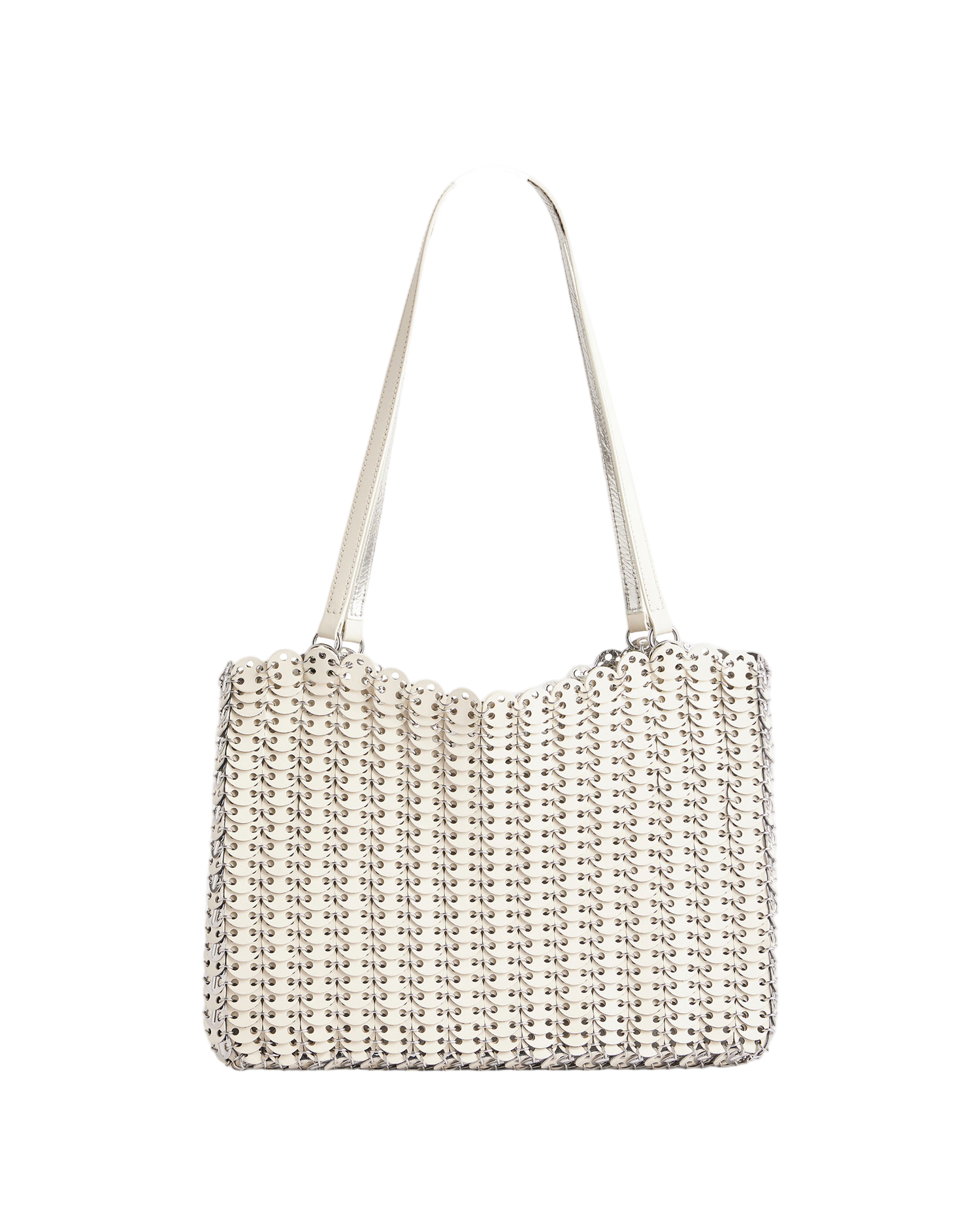 Hand-Assembled Metal Shoulder Bag With Slim Handles