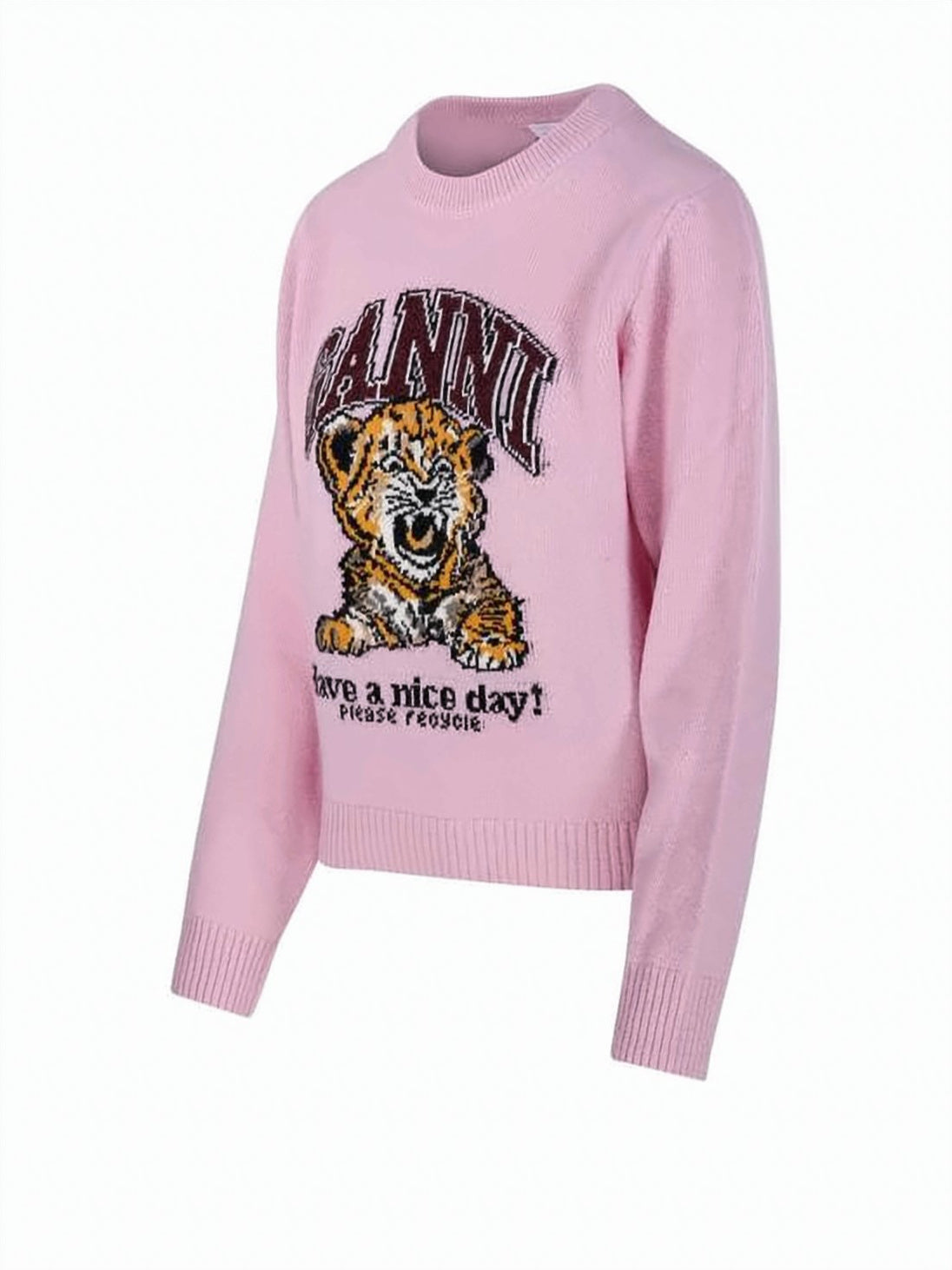 Playful Tiger Graphic Knit Sweater