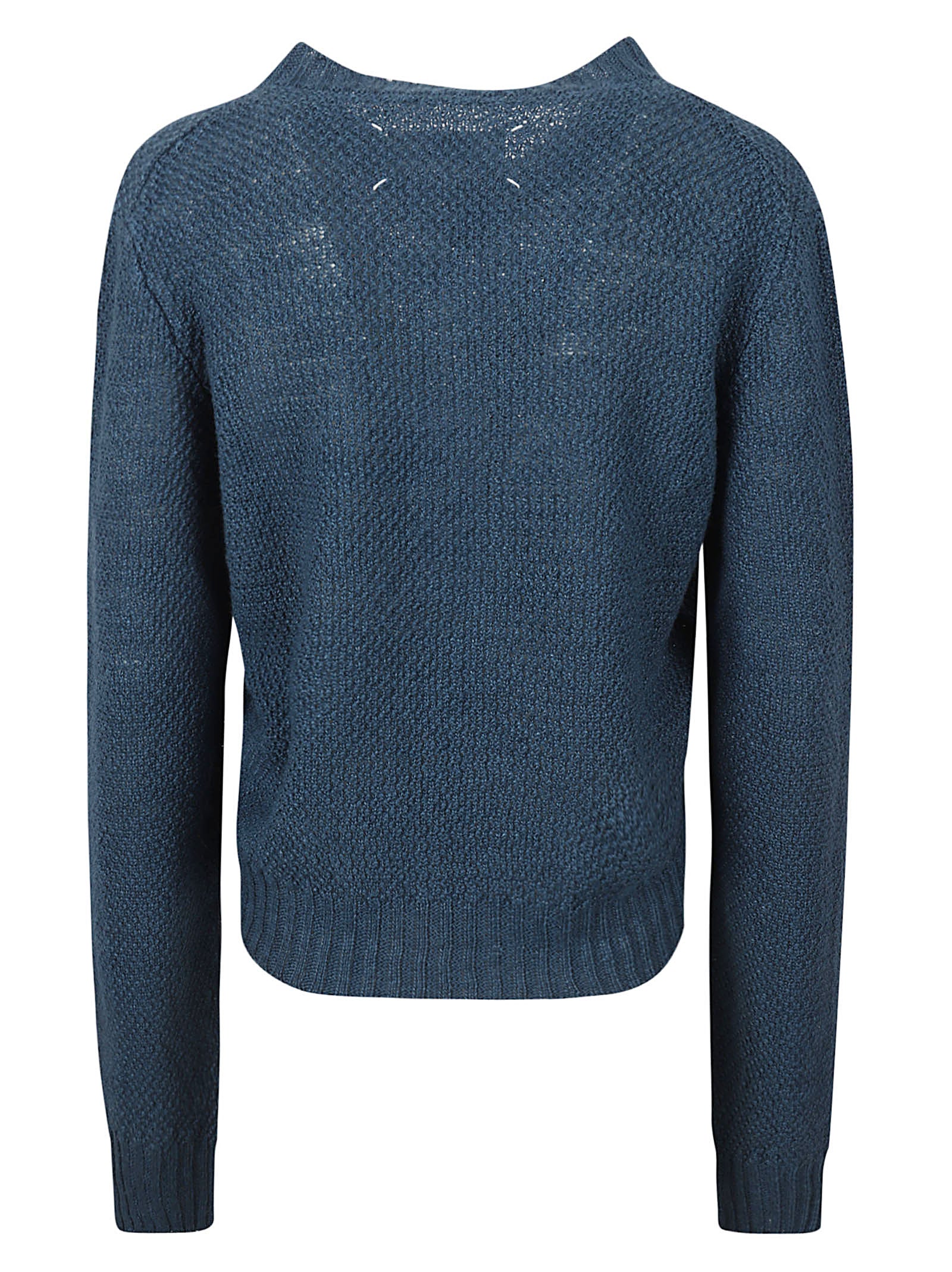 Cropped Textured Knit Sweater