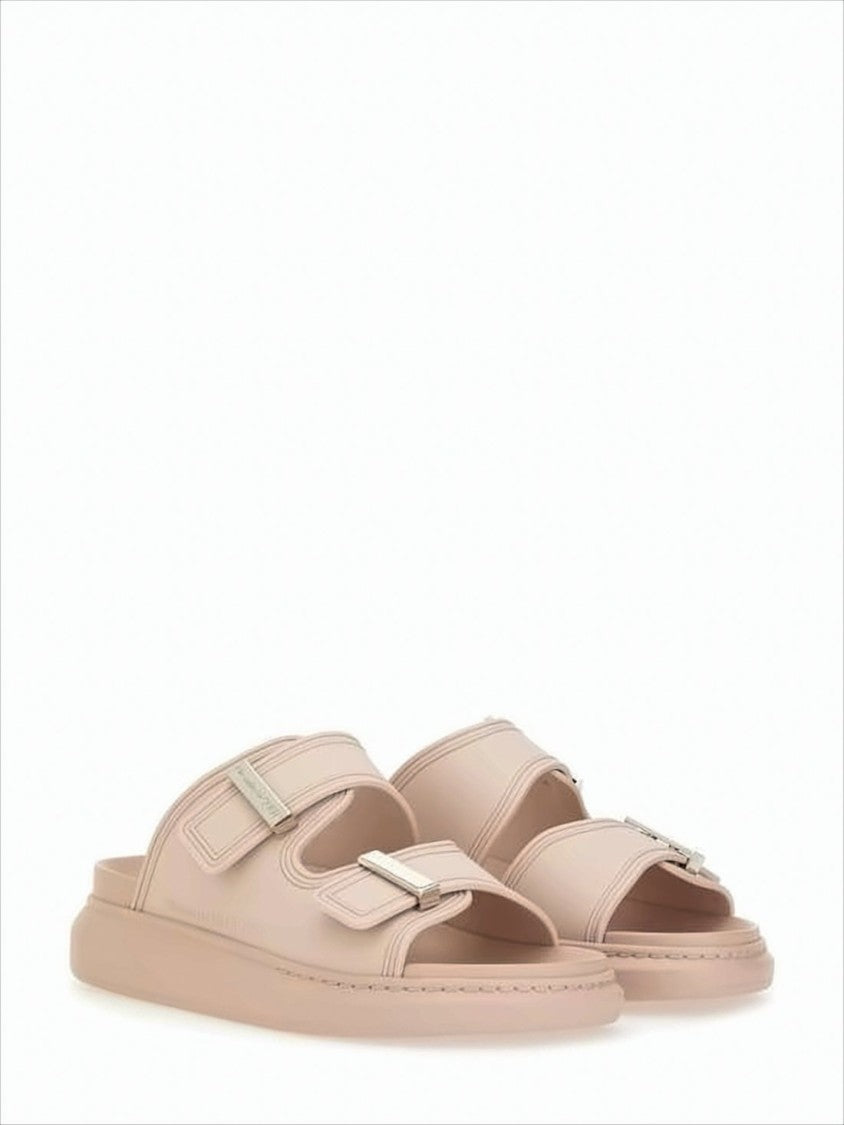 Minimalist Rubber Mules with Adjustable Straps