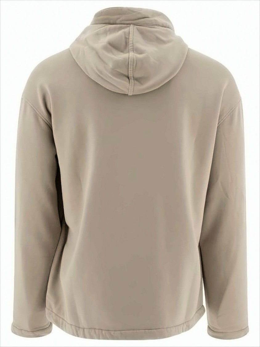 Casual Zip-Up Jacket With Adjustable Hood And Flap Pockets