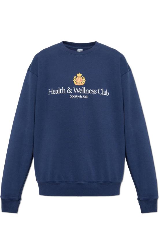 Long-Sleeve Crewneck Sweatshirt with Printed Emblem