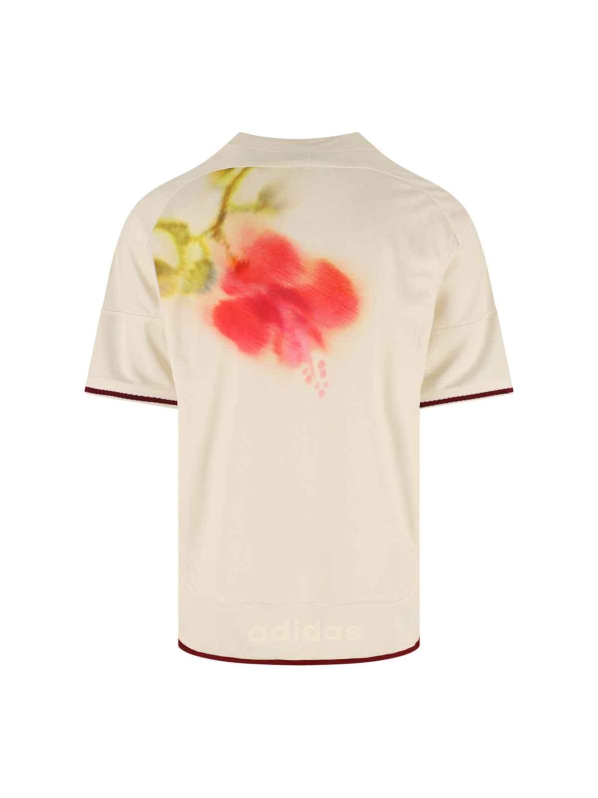 Cream Blurred Floral Print Crest Top