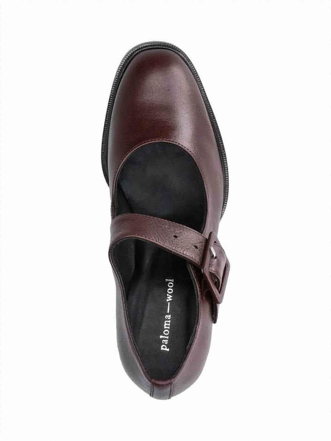 Burgundy Leather Mary Jane Pumps