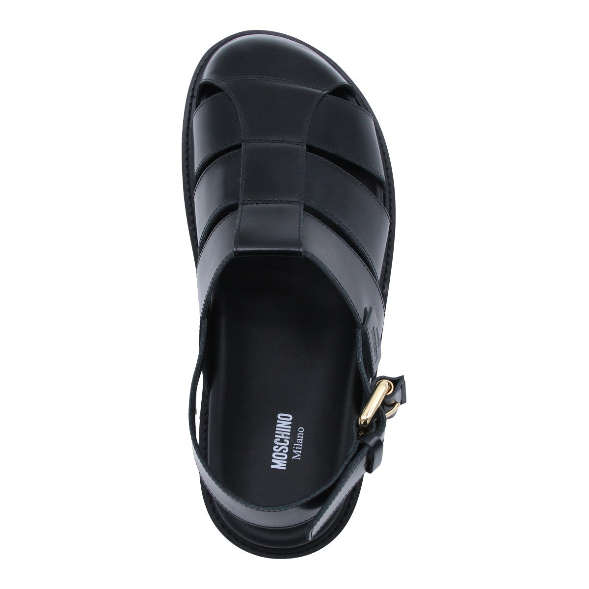 Cage-style Black Sandals