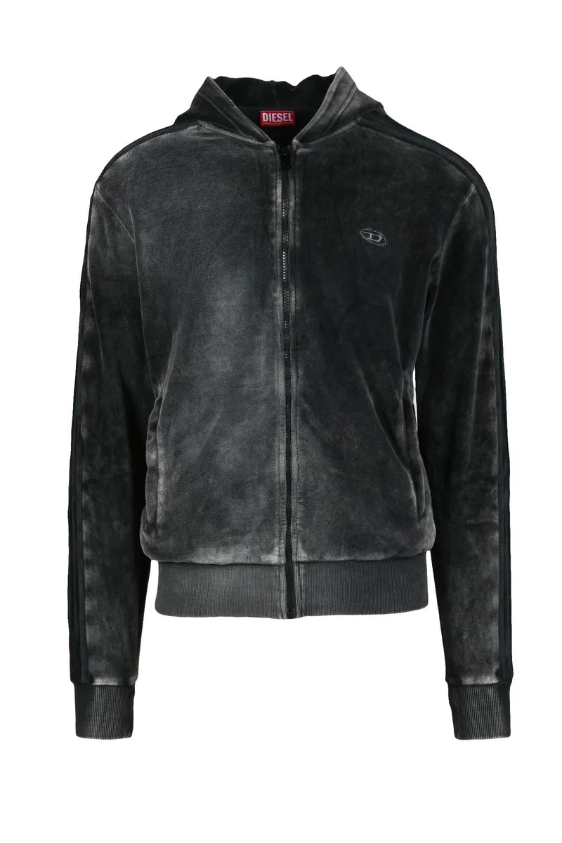 Men's Sweatshirt - Black Cotton Blend