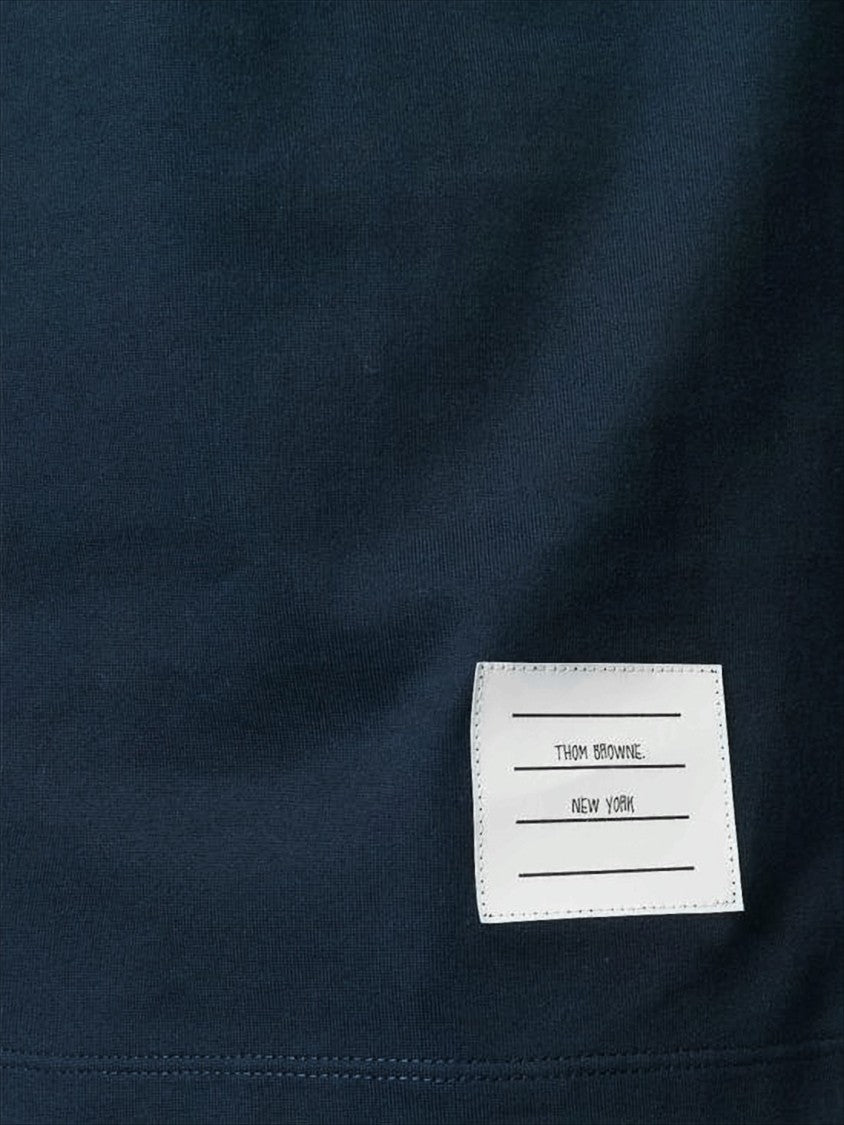 Short-Sleeved Cotton T-Shirt with Signature Stripe