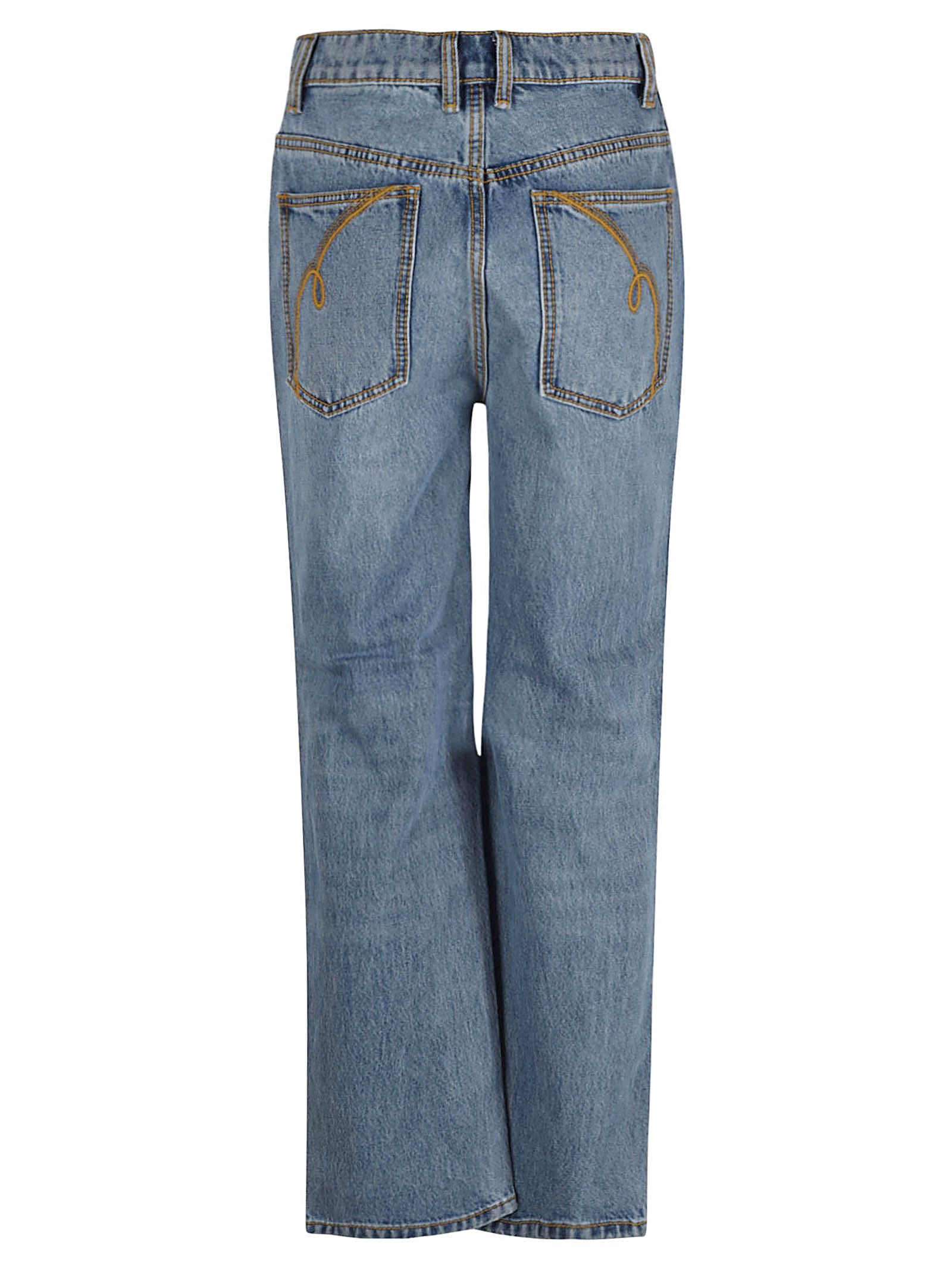 Mid-Rise Straight-Leg Denim Jeans