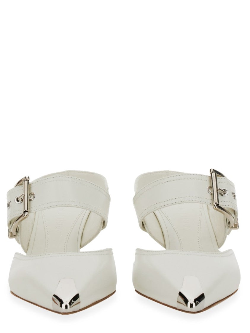 White Leather Punk Sandal