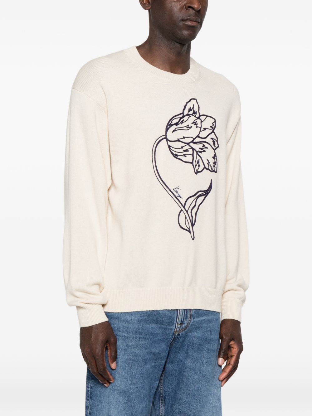 V-Neck Long Sleeve Knit Sweater