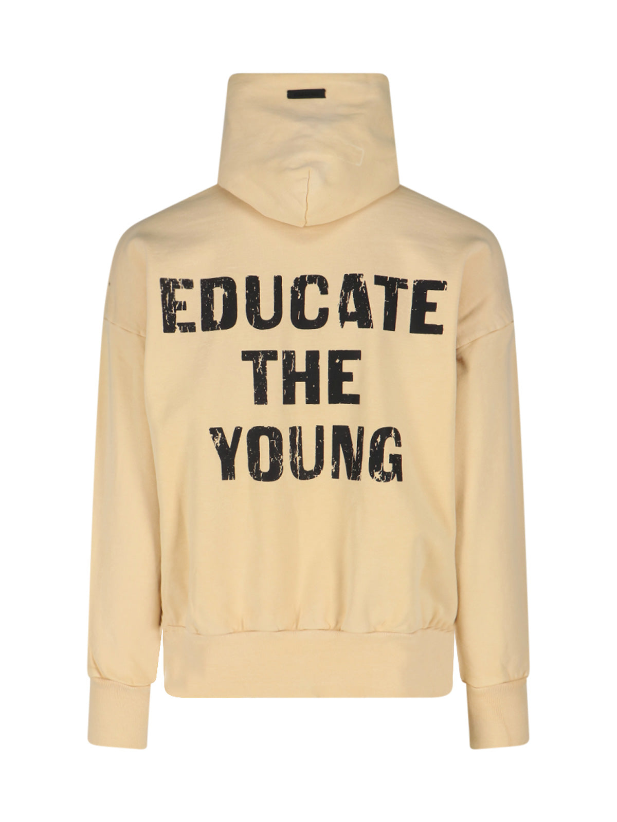 "Educate The Young" Hoodie, Yellow Cotton