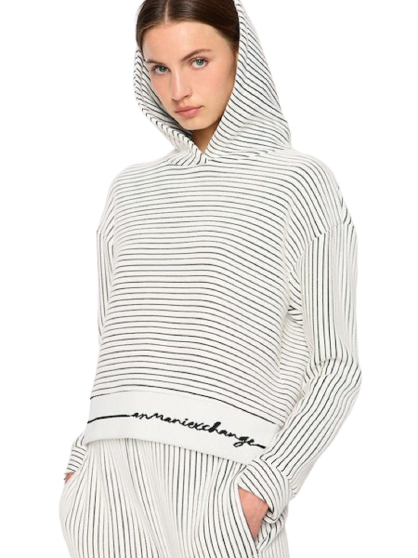 White Striped Sweatshirt