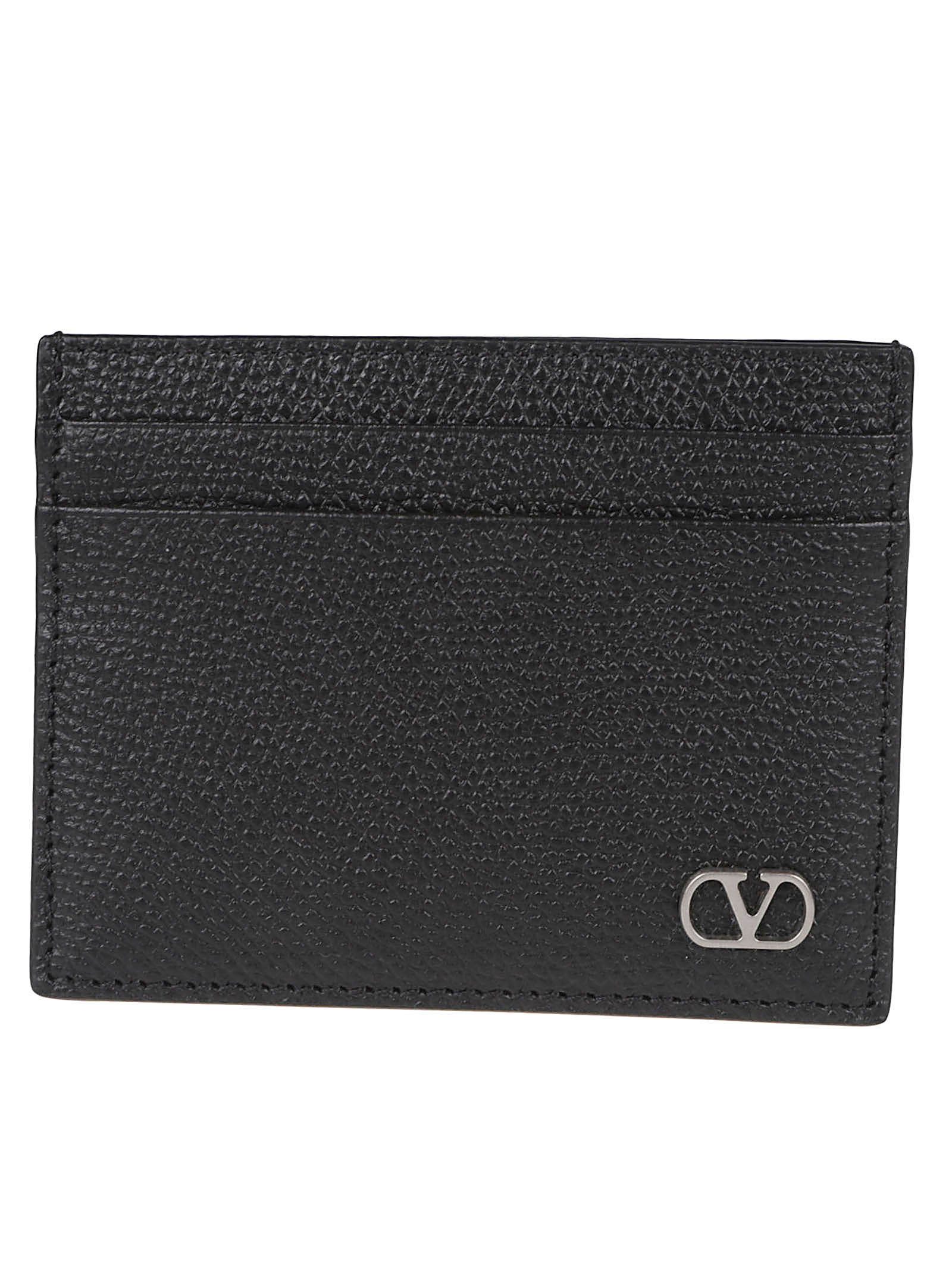 Textured Black Calf Leather Cardholder