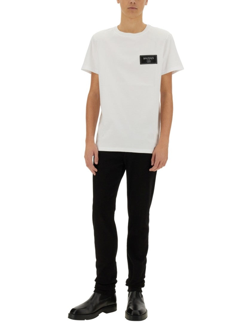 Crew-Neck T-Shirt With Logo Patch