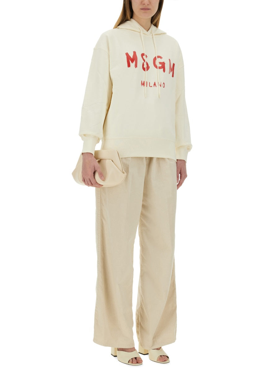 Relaxed-Fit Sweatshirt with Brushed Logo