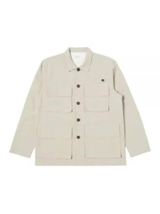 Relaxed Fit Linen-Blend Utility Jacket