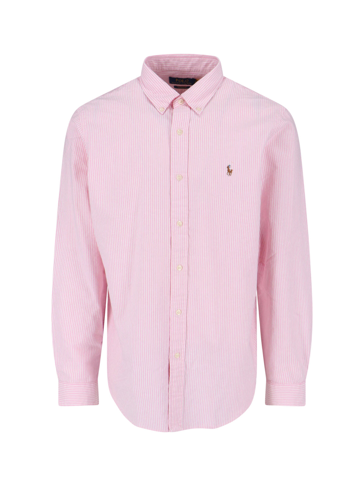 Classic Button-Down Pink Shirt With Long Sleeves