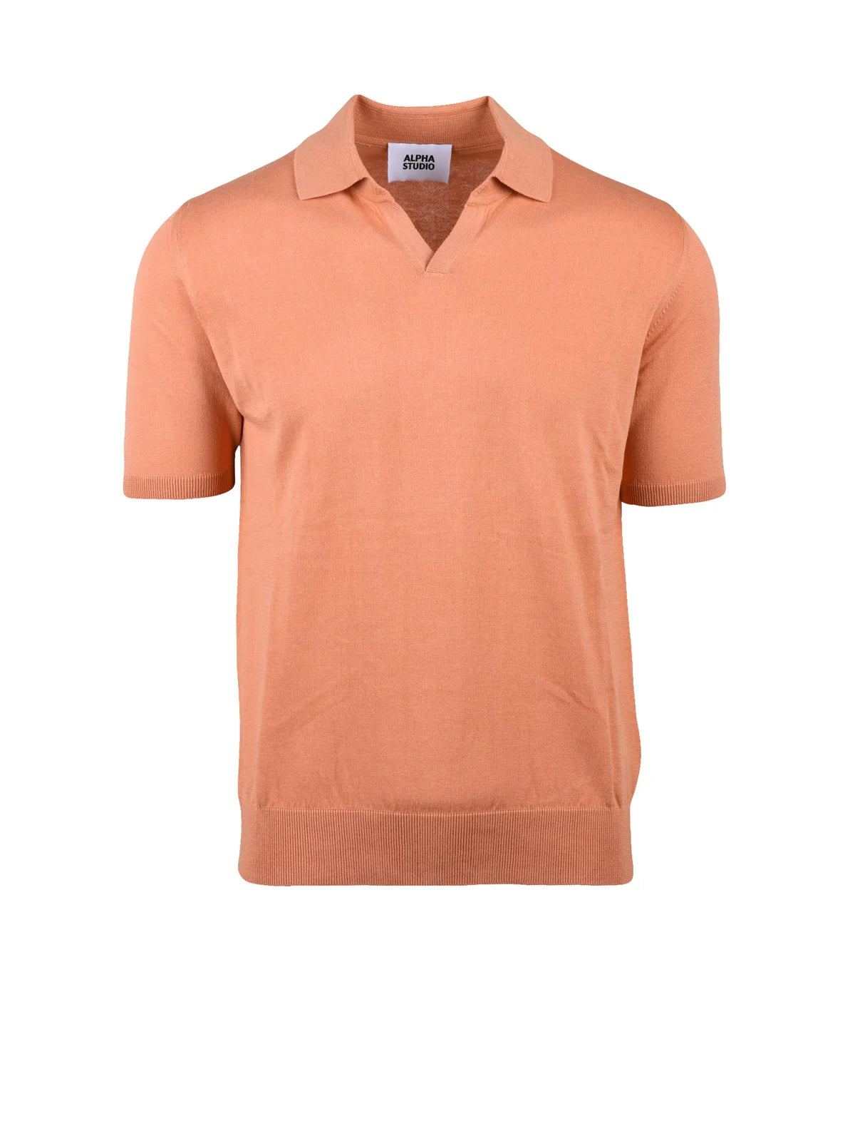 Peach Cotton Knit Polo