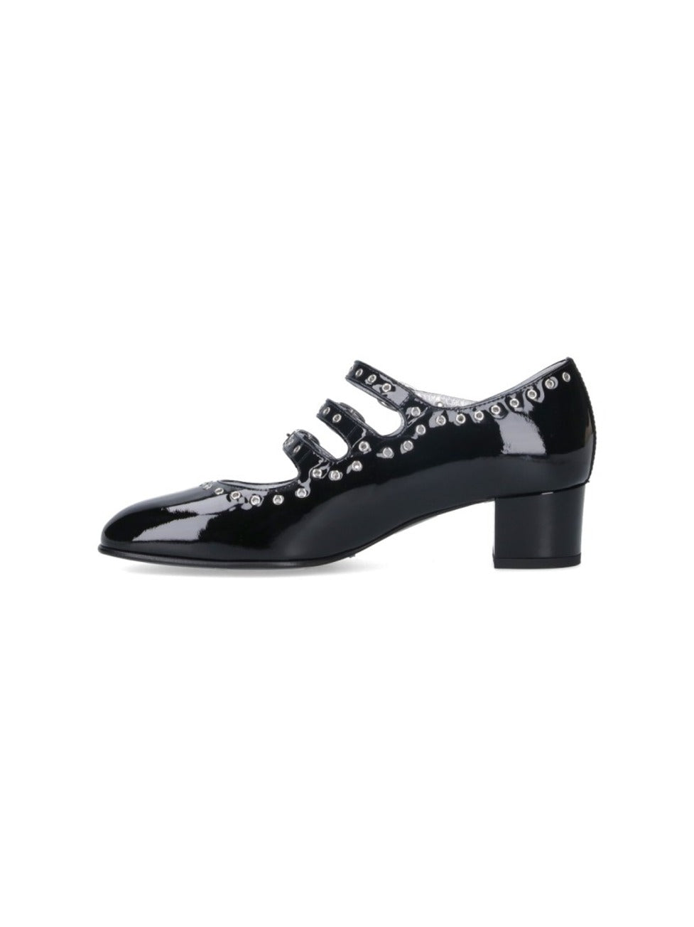 Mary Jane "Camden" Pumps In Black Patent Leather