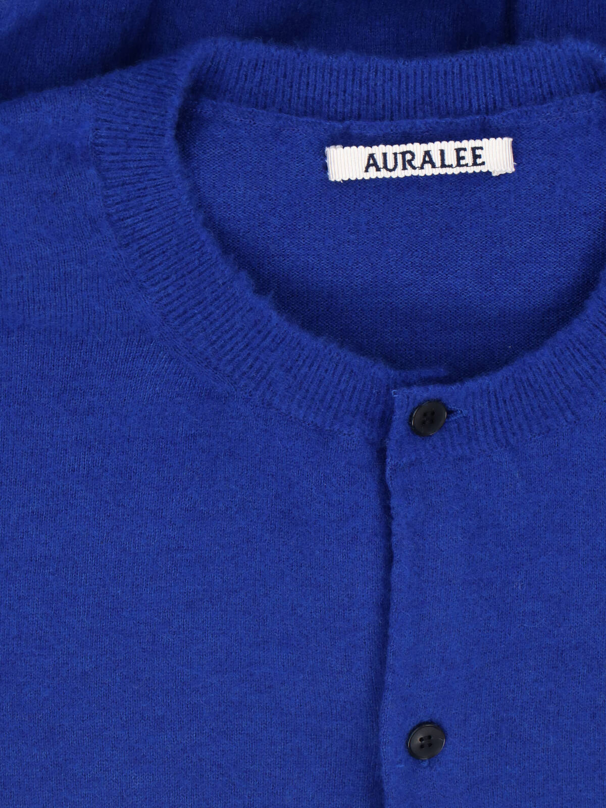 Crew Neck Cardigan in Cashmere Blend with Button Closure