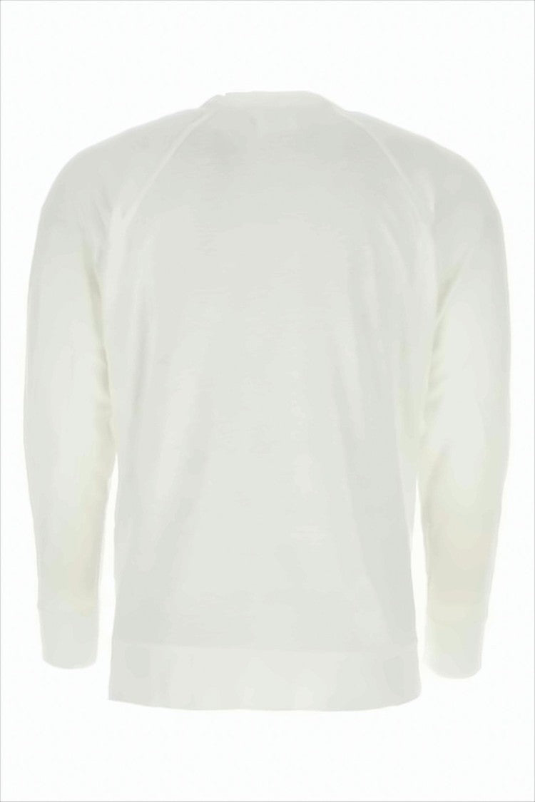 Relaxed Fit Long-Sleeve Linen Shirt with Graphic Logo
