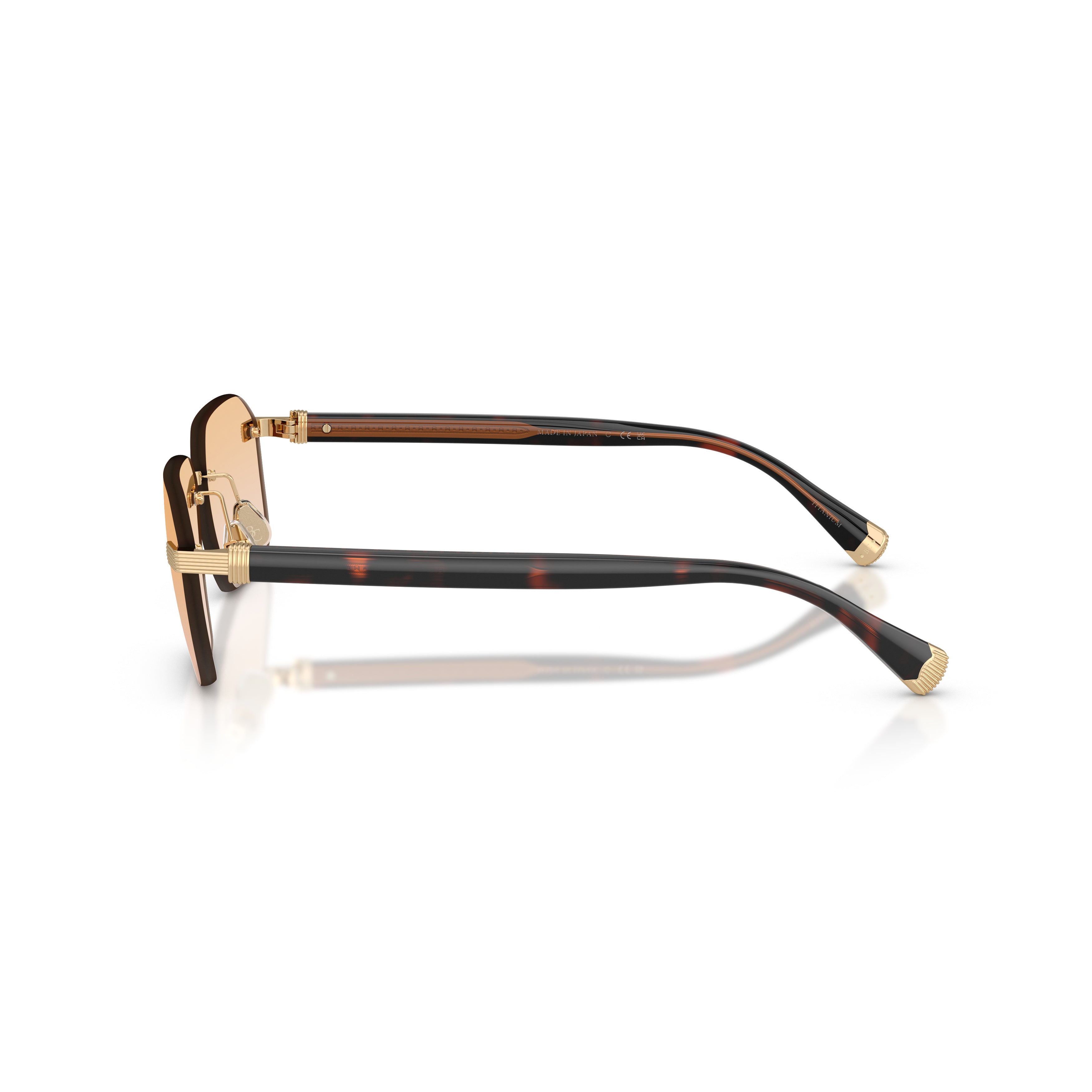 0bc1011t Titanium Sunglasses with Gold Finish and Gradient Lenses