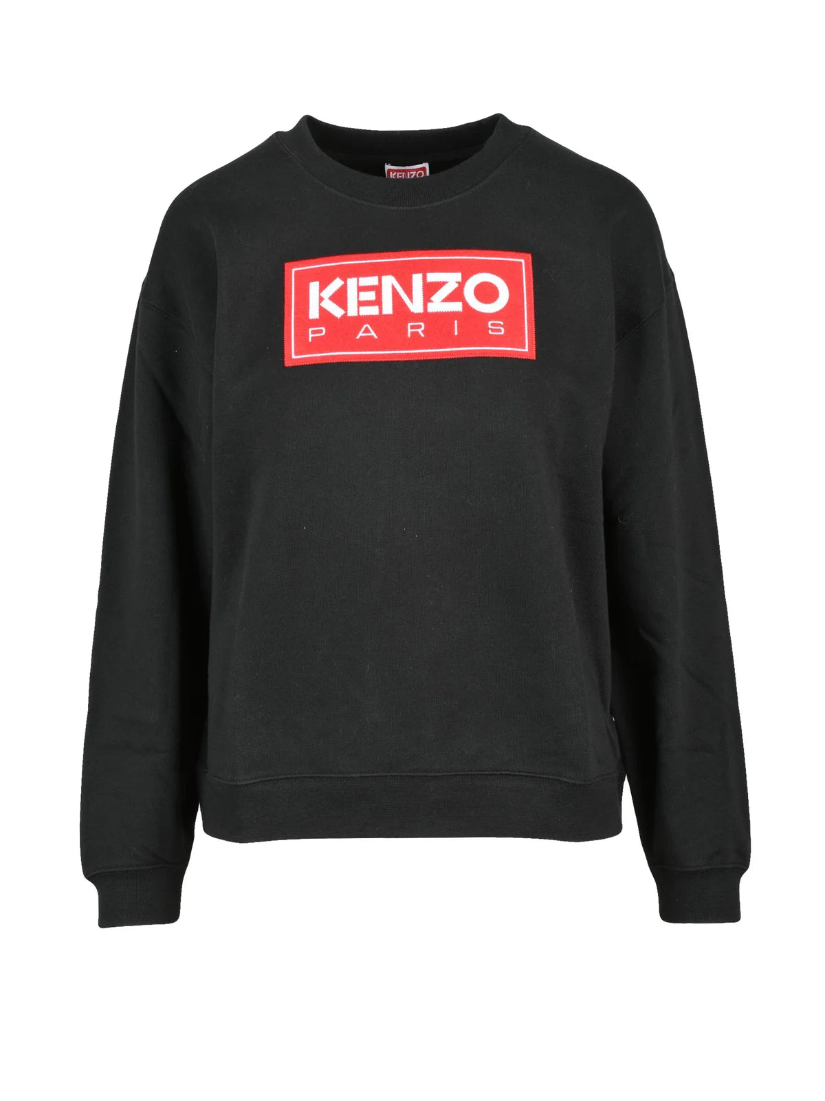 Black Cotton Crewneck Regular Fit Sweatshirt
