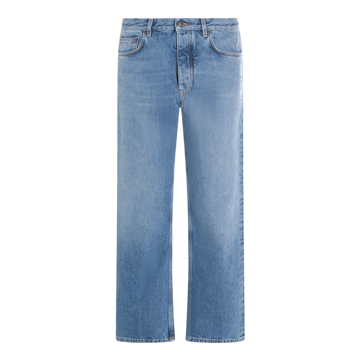 Straight-Leg Denim Jeans With Distinctive Arrow Graphic