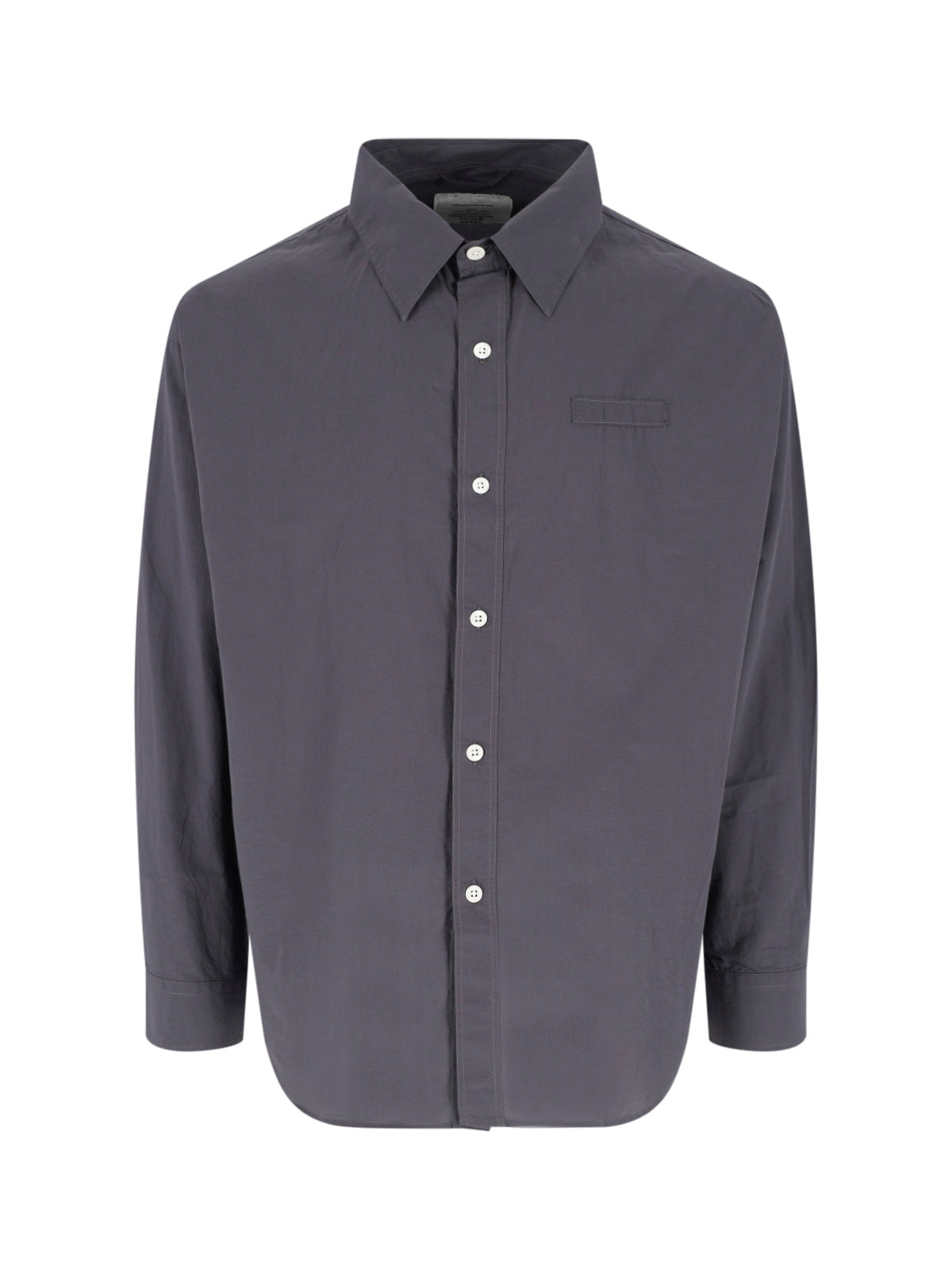 Grey Classic Collar Cotton Shirt
