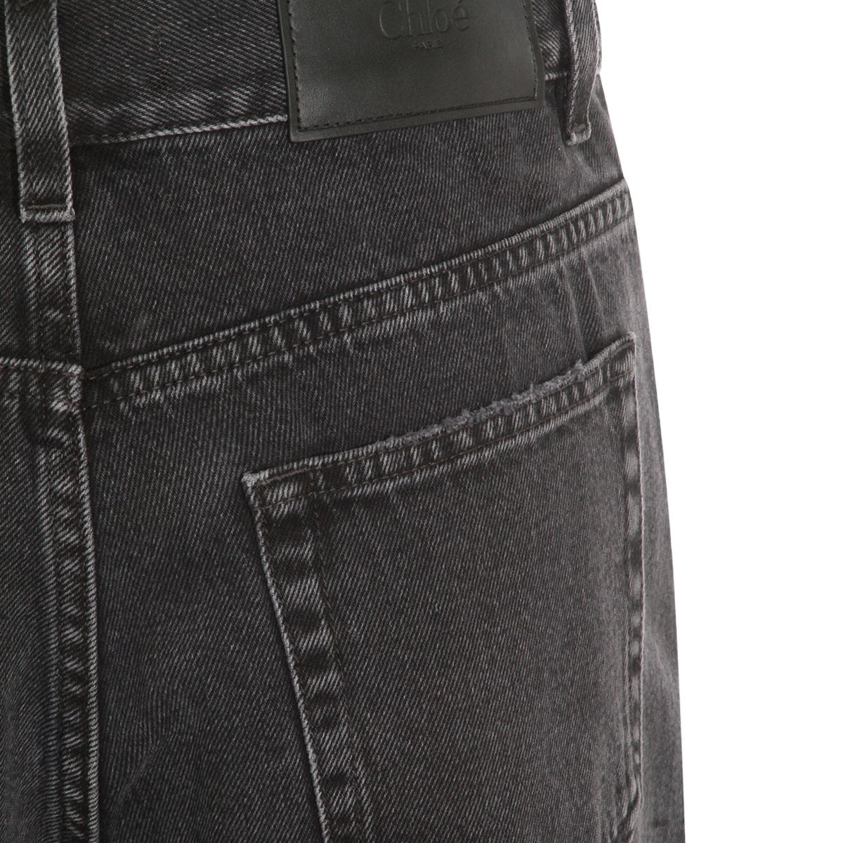 High-Waisted Straight-Leg Jeans with Five-Pocket Styling