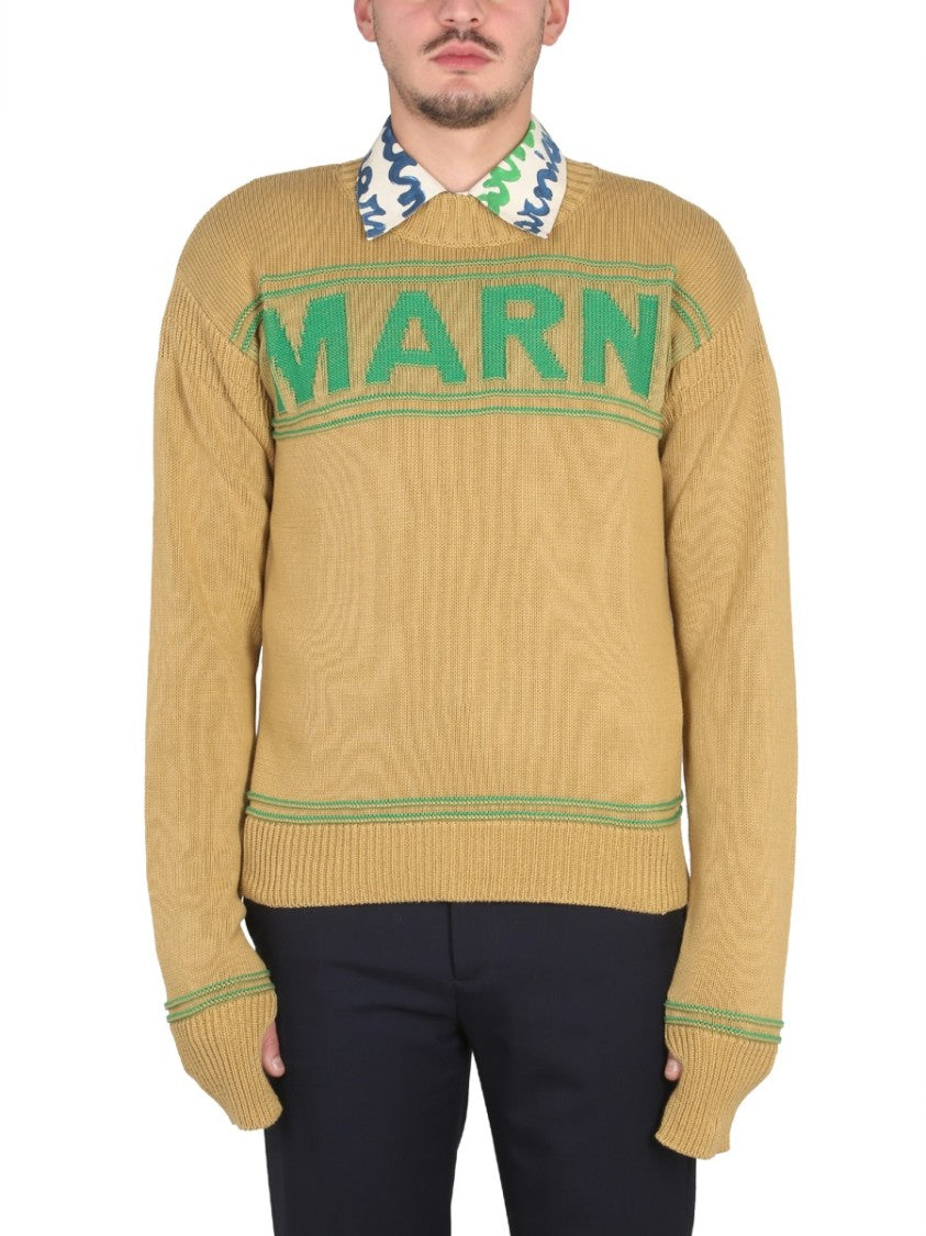 Cross-Neck Knit Sweatshirt