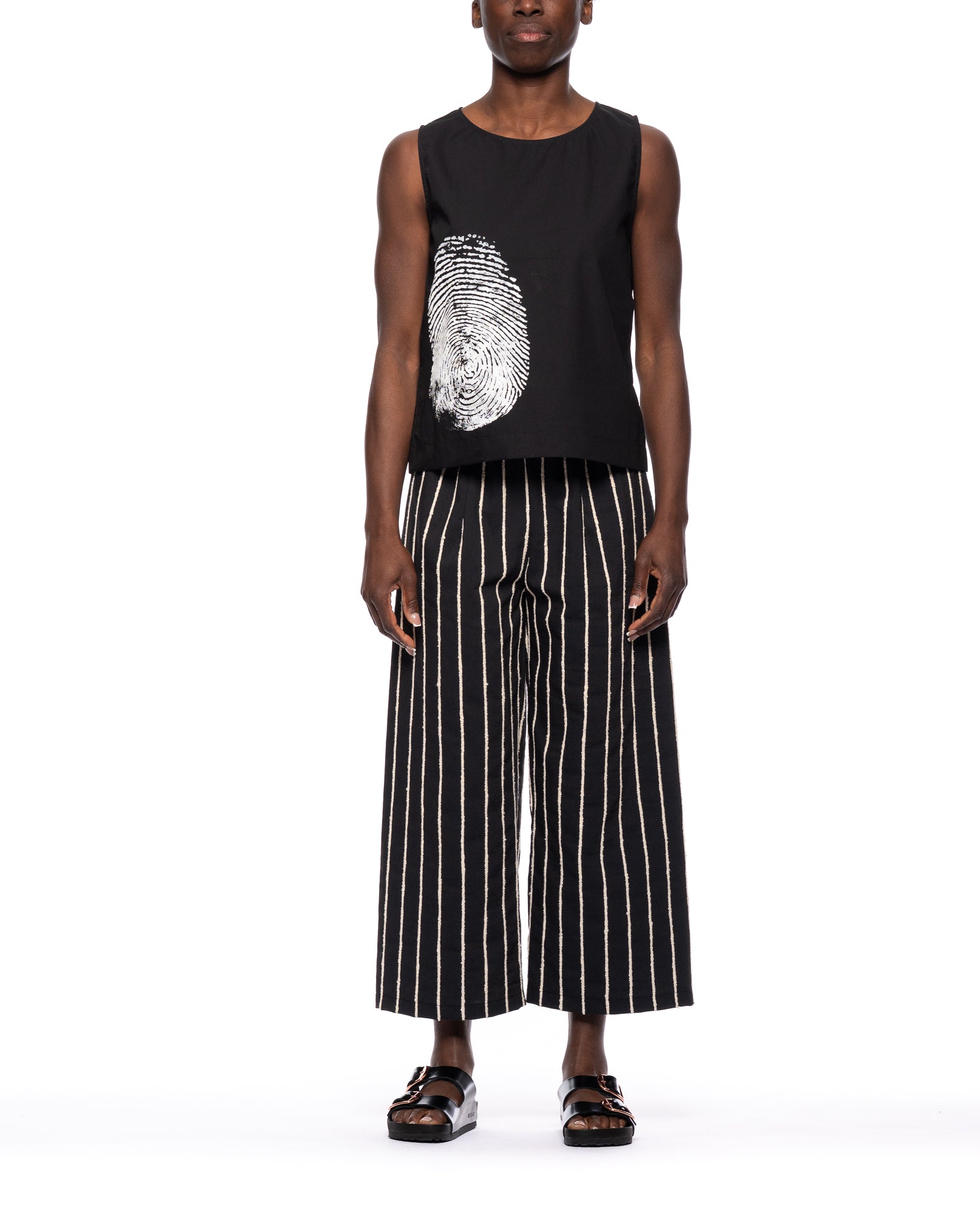 Palazzo Trousers With Drawstring Waist