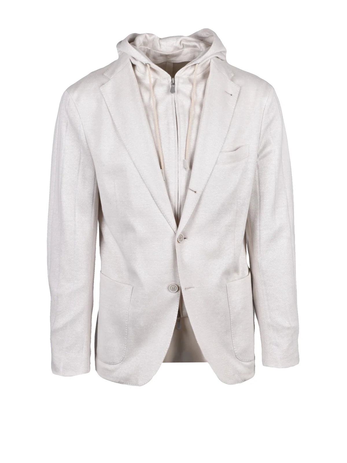 Beige Linen Cotton Blazer Jacket