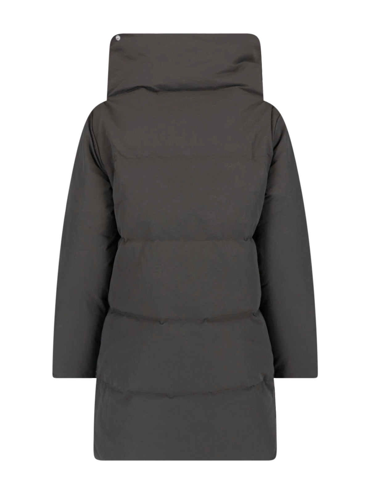 Black Padded Quilted Boxy Jacket
