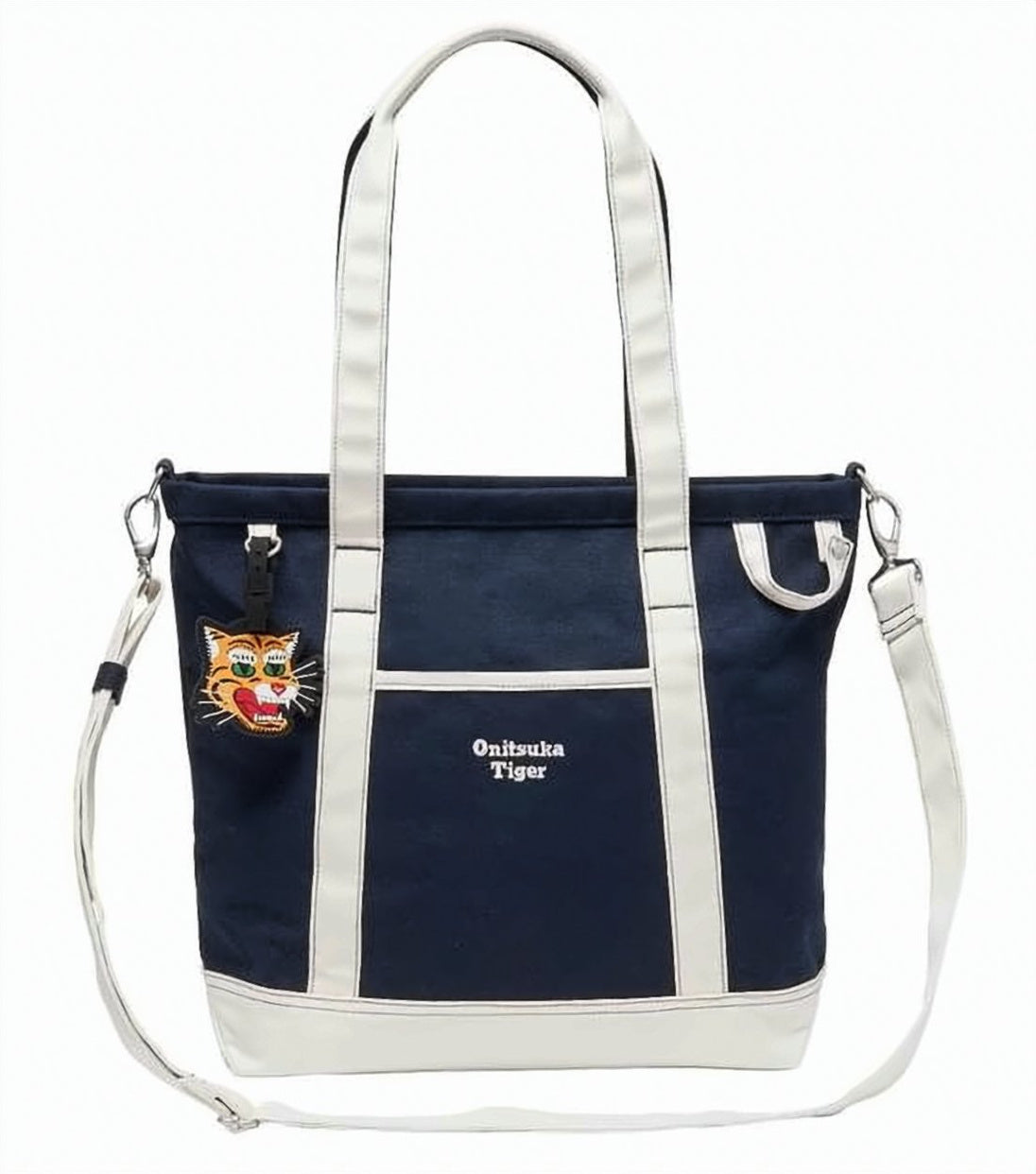 Rectangular Cotton Tote Bag with Embroidered Charm