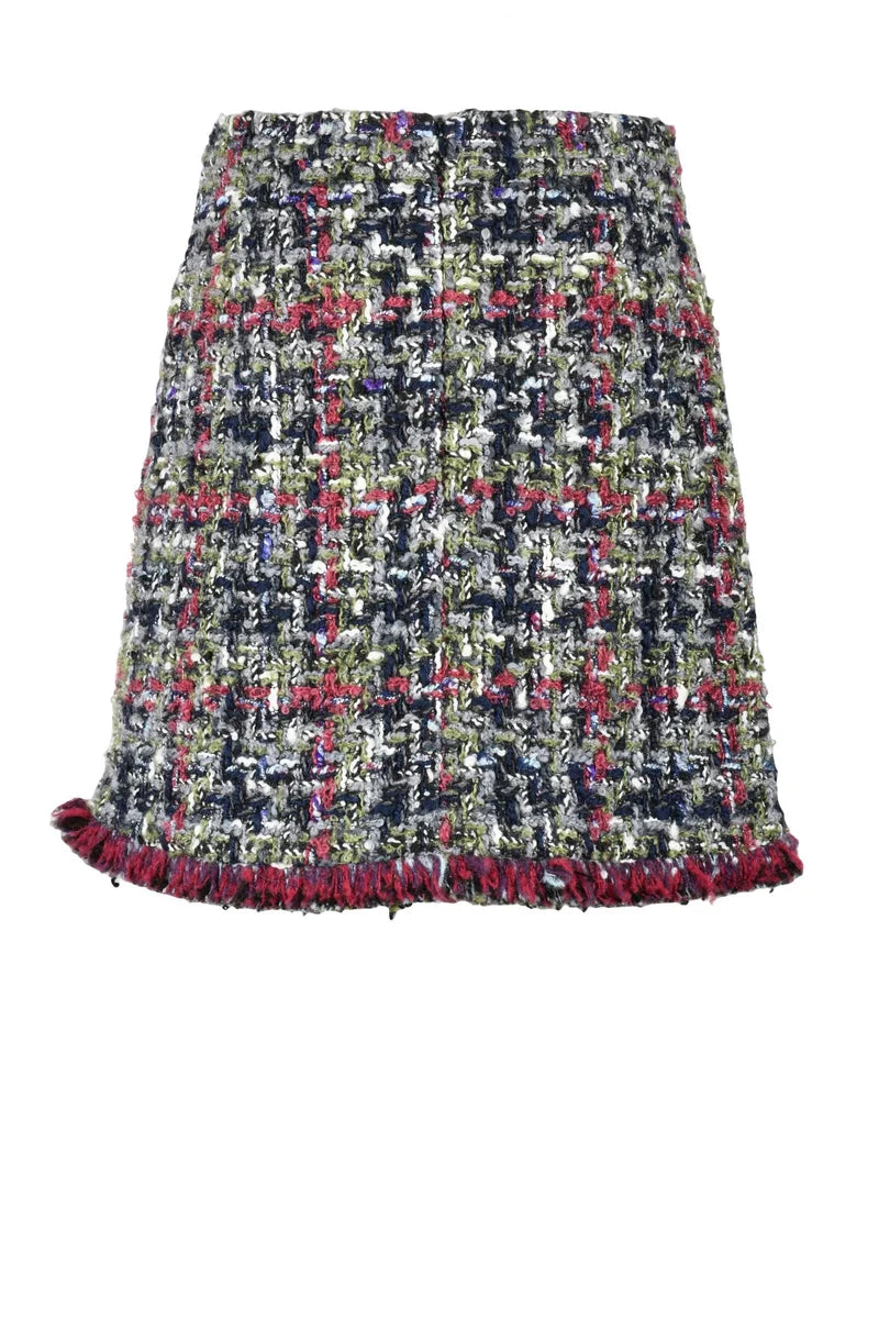Bouclé Skirt - Green/Black