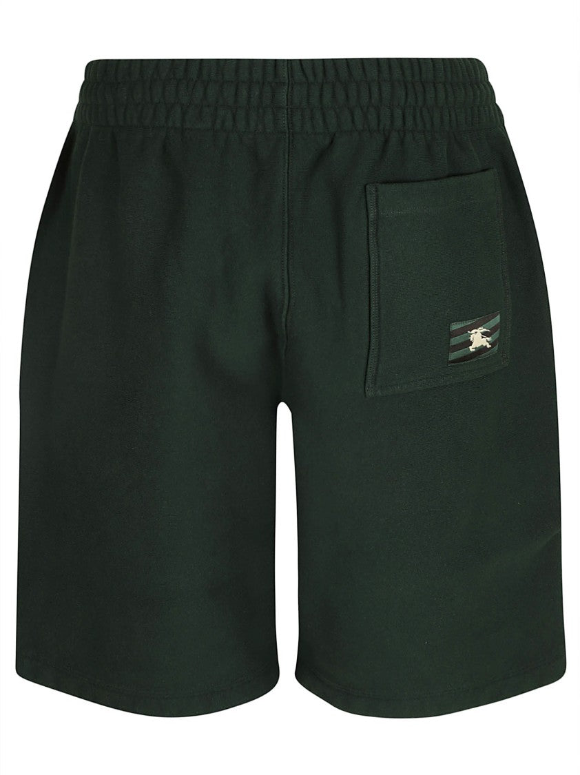 Relaxed-Fit Green Shorts With Elastic Waistband