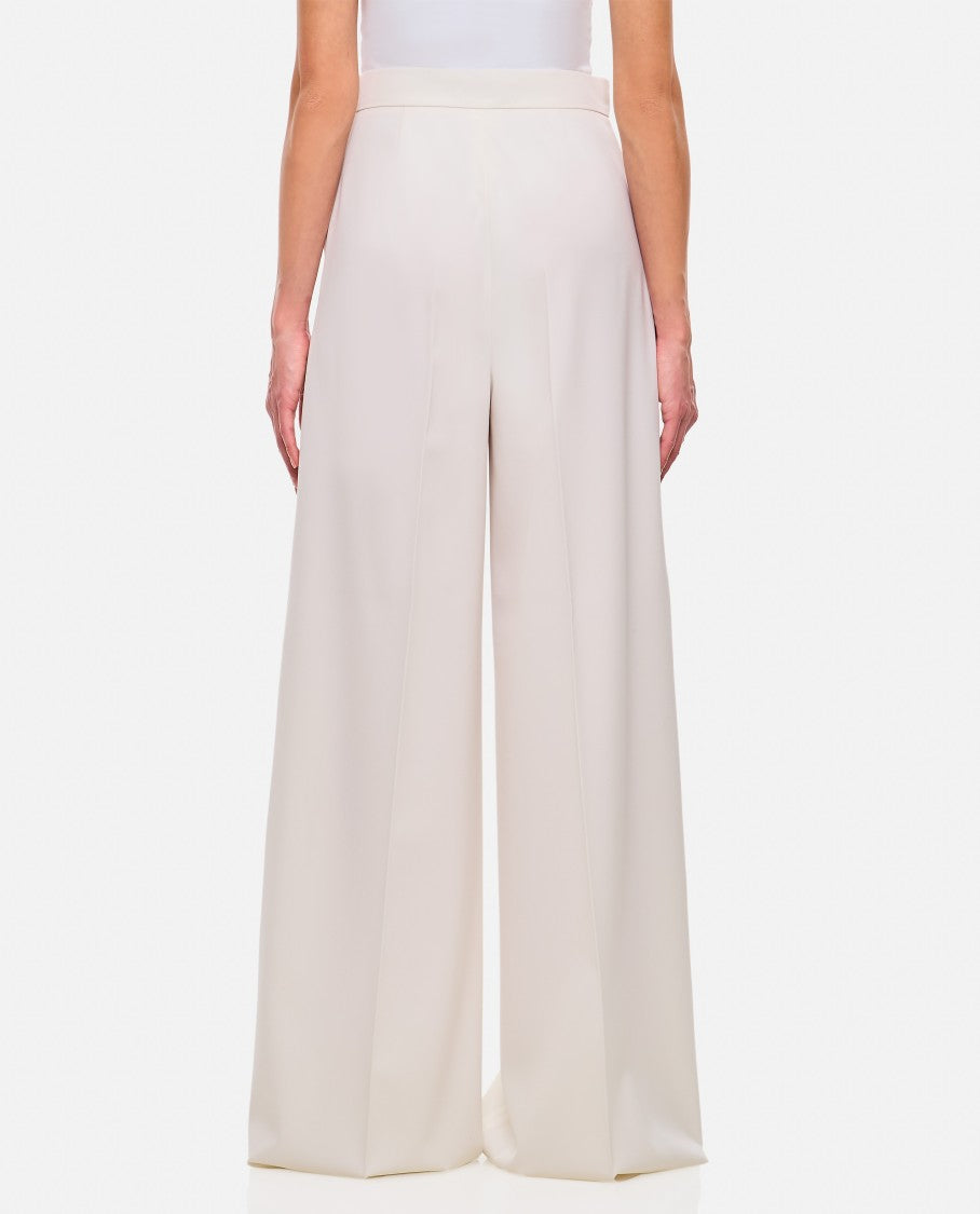 White Ninfa Wide Leg Trousers