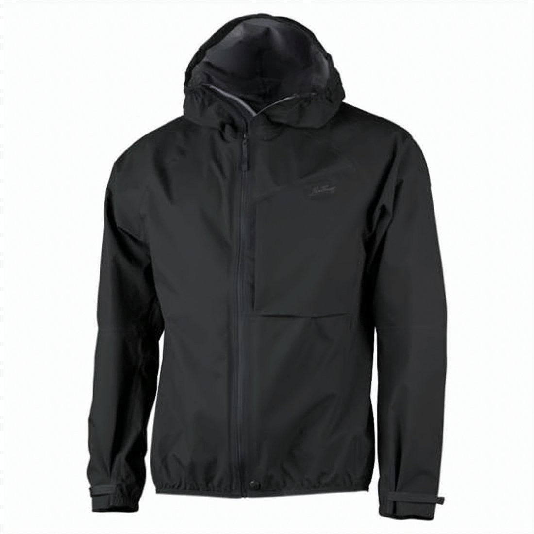 Hooded Black Jacket with Front Zipper